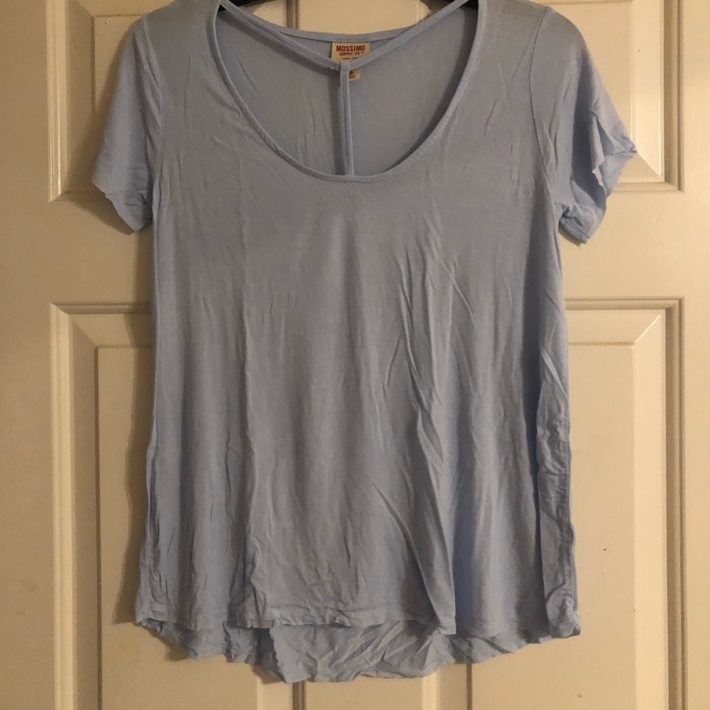 New Light Blue Mossimo Tee with Design Cut Out